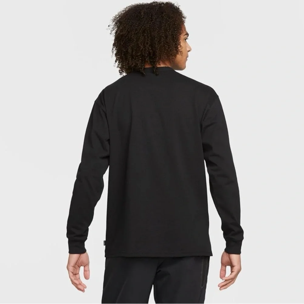 Nike Sportswear Premium Essentials Long-Sleeve T-Shirt Men’s XL Black - Picture 3 of 6